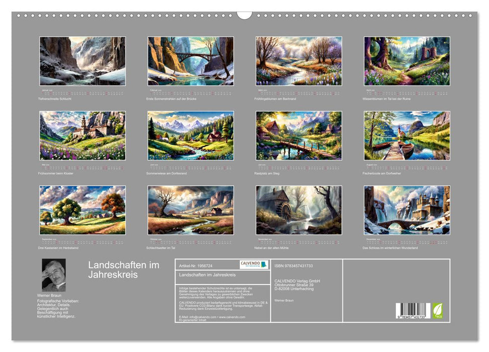 Landschaften im Jahreskreis (CALVENDO Wandkalender 2026)