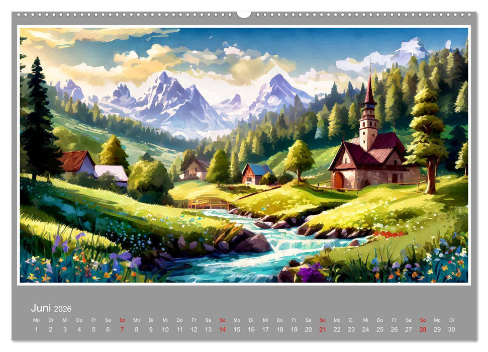 Landschaften im Jahreskreis (CALVENDO Wandkalender 2026)