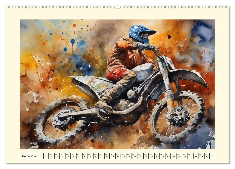 Sehnsucht Motorradfahren (CALVENDO Premium Wandkalender 2026)