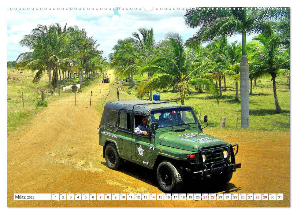 Cuba Jeeps - Geländewagen Oldtimer (CALVENDO Premium Wandkalender 2026)