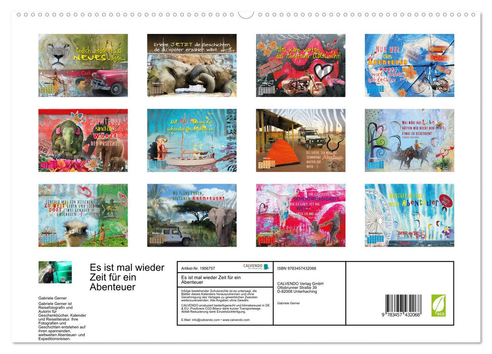 Es ist mal wieder Zeit für ein Abenteuer (CALVENDO Premium Wandkalender 2026)