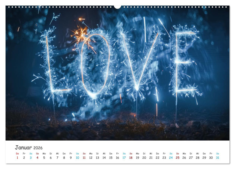 Die Melodie der Liebe (CALVENDO Wandkalender 2026)