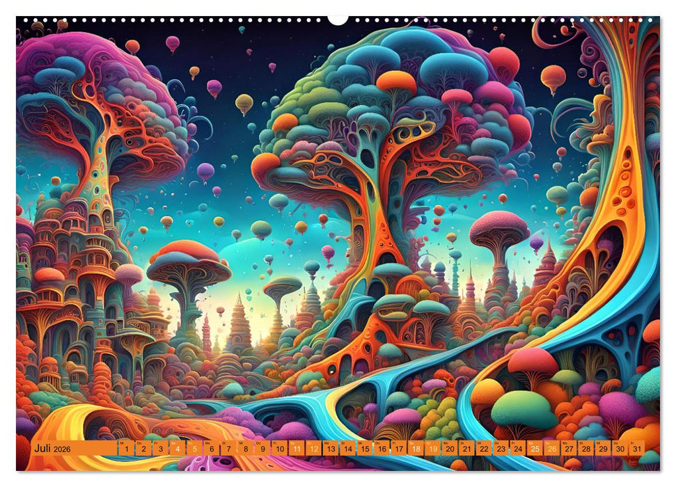 Traumwelten Surreale Landschaften (CALVENDO Premium Wandkalender 2026)