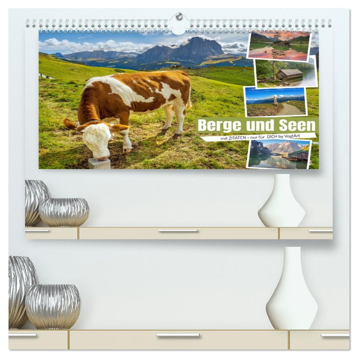 Berge und Seen, mit Zitaten - nur für Dich by VogtArt (CALVENDO Premium Wandkalender 2026)