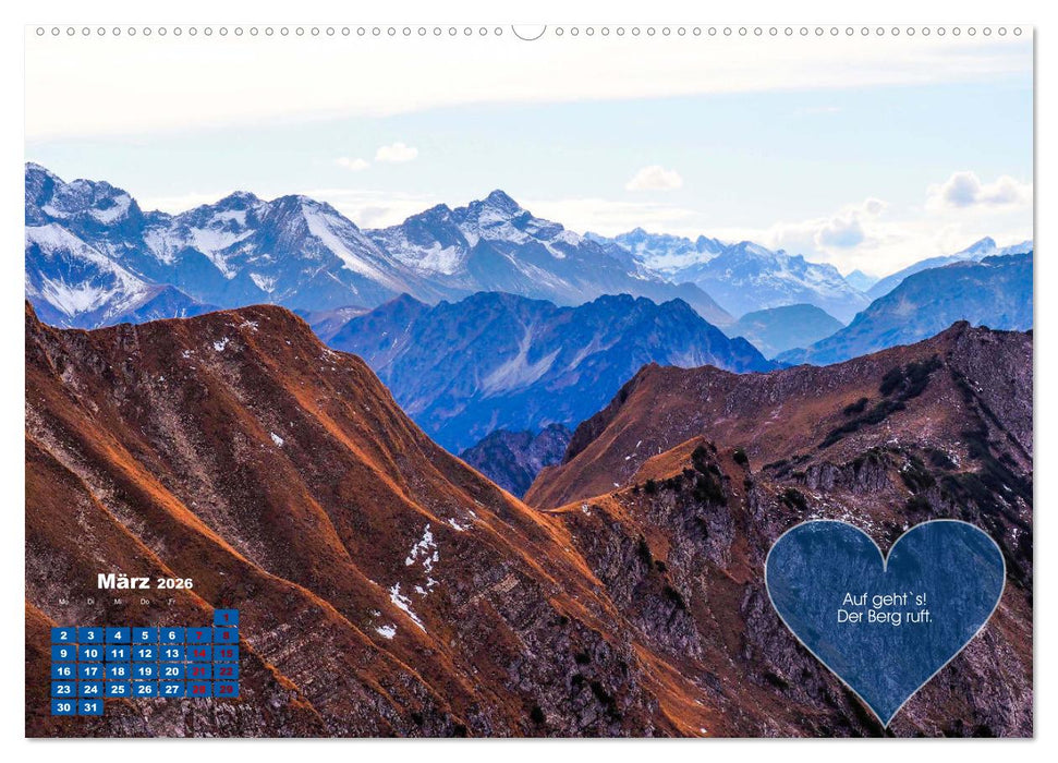 Berge und Seen, mit Zitaten - nur für Dich by VogtArt (CALVENDO Premium Wandkalender 2026)