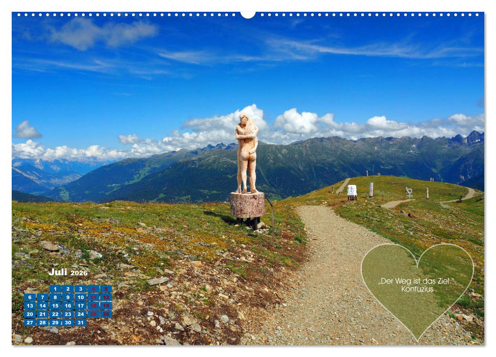 Berge und Seen, mit Zitaten - nur für Dich by VogtArt (CALVENDO Premium Wandkalender 2026)