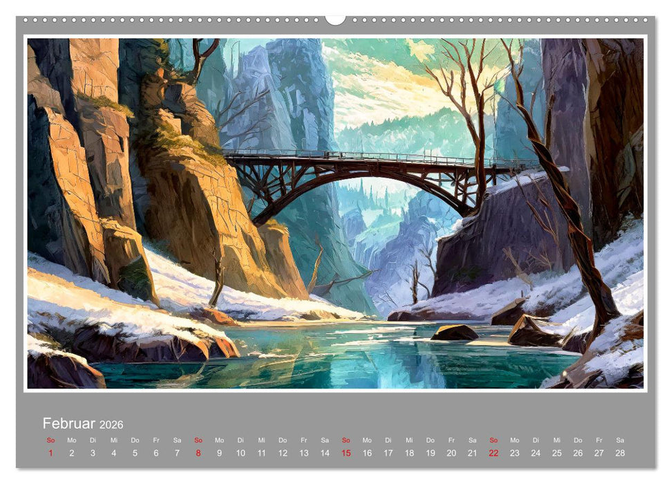 Landschaften im Jahreskreis (CALVENDO Premium Wandkalender 2026)