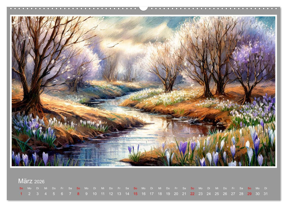 Landschaften im Jahreskreis (CALVENDO Premium Wandkalender 2026)