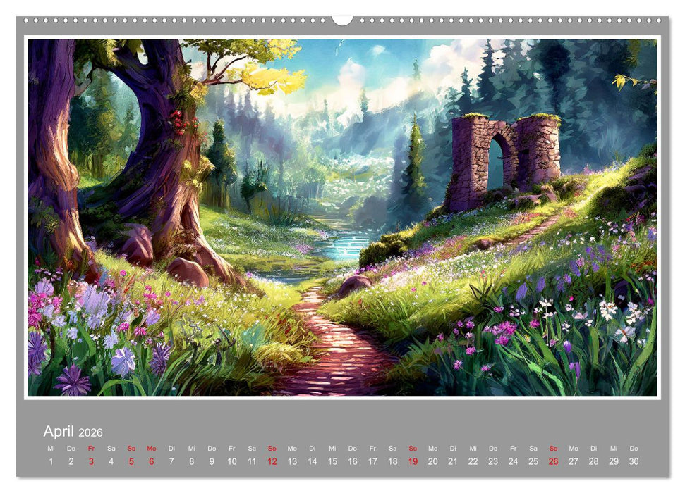 Landschaften im Jahreskreis (CALVENDO Premium Wandkalender 2026)