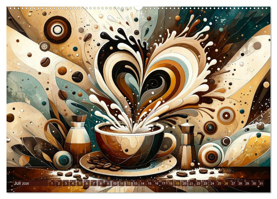 Kaffee & Kunst: Ein Kalender für Genießer (CALVENDO Premium Wandkalender 2026)