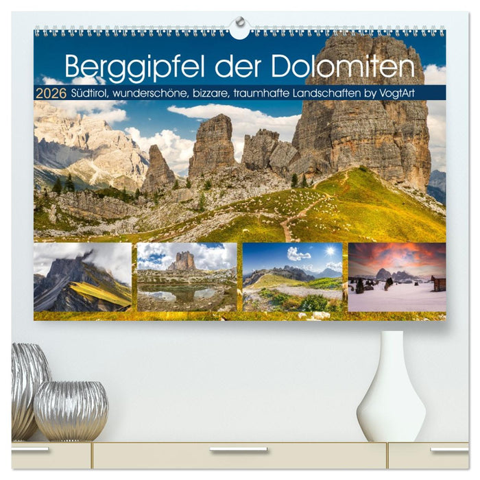 Berggipfel der Dolomiten (CALVENDO Premium Wandkalender 2026)