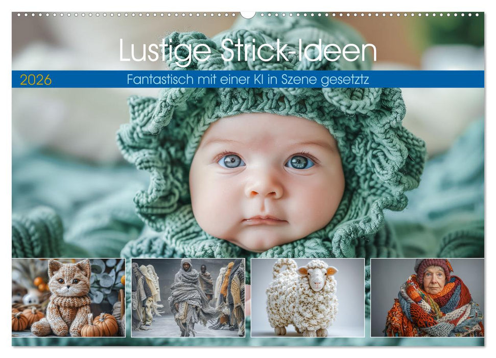 Lustige Strick-Ideen (CALVENDO Wandkalender 2026)