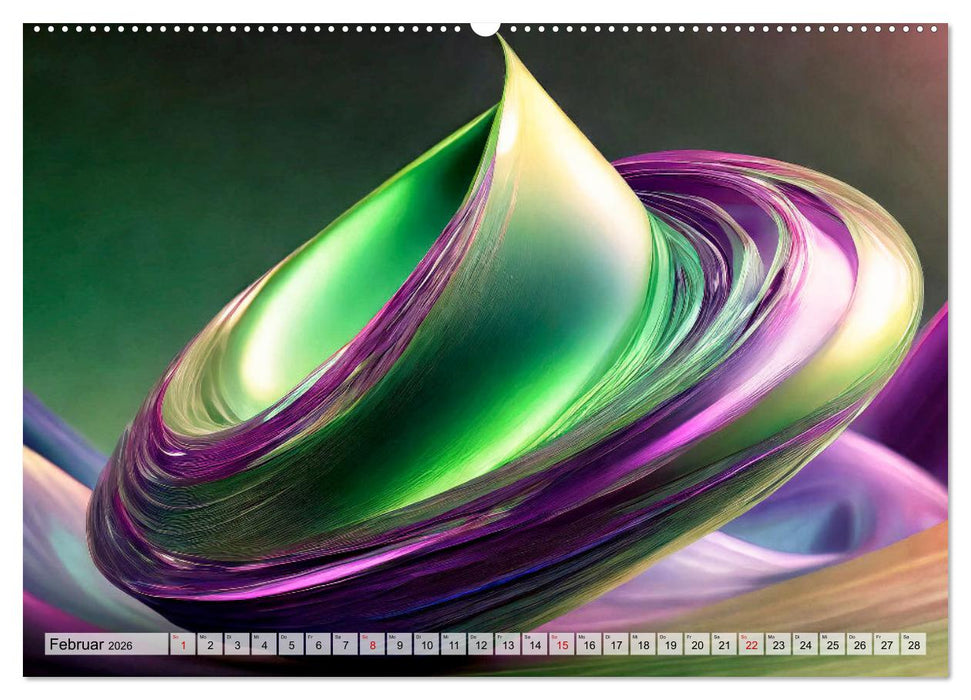 Fließende Formen (CALVENDO Premium Wandkalender 2026)