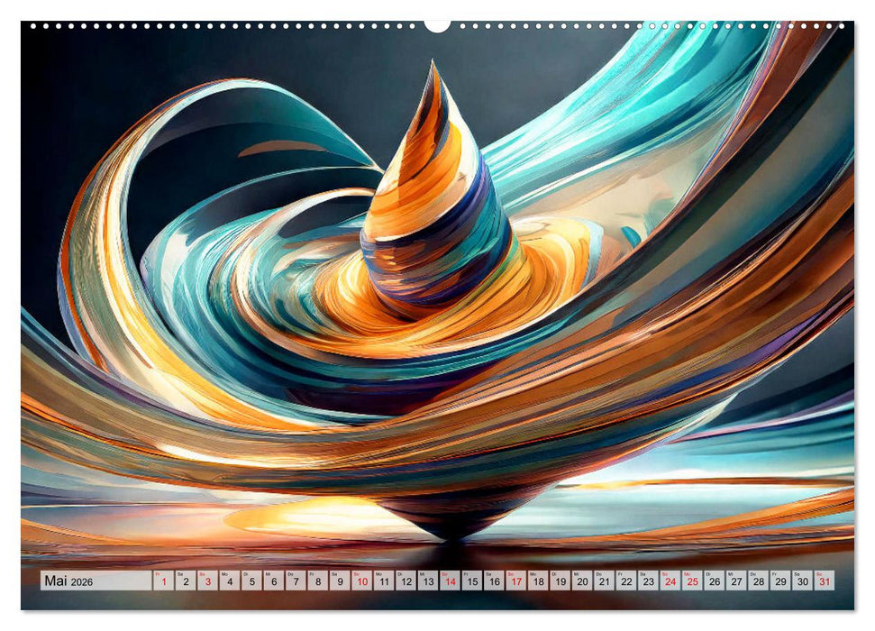 Fließende Formen (CALVENDO Premium Wandkalender 2026)