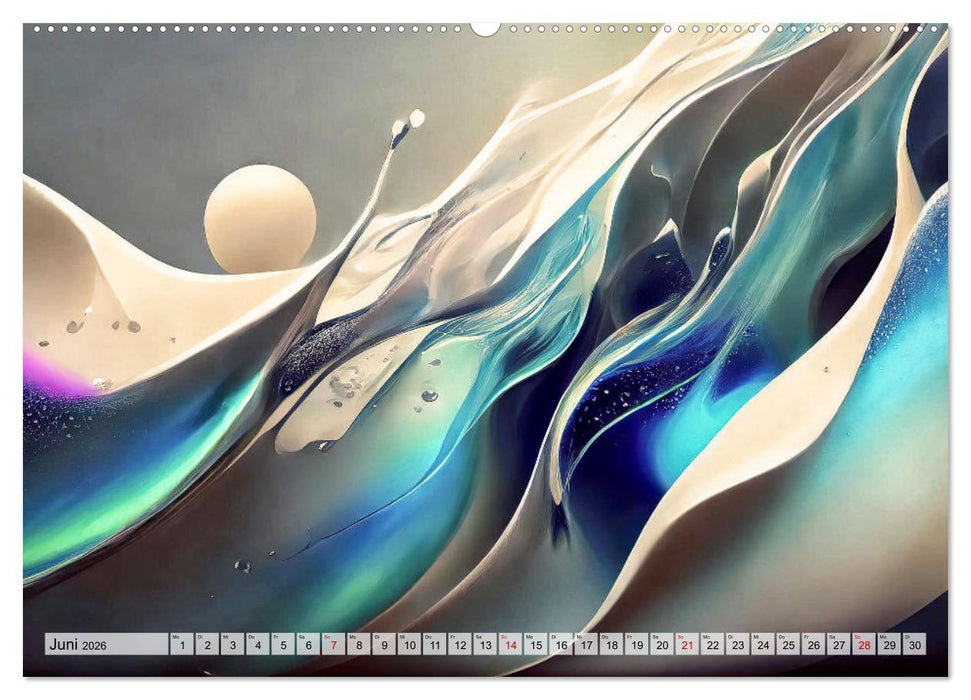 Fließende Formen (CALVENDO Premium Wandkalender 2026)