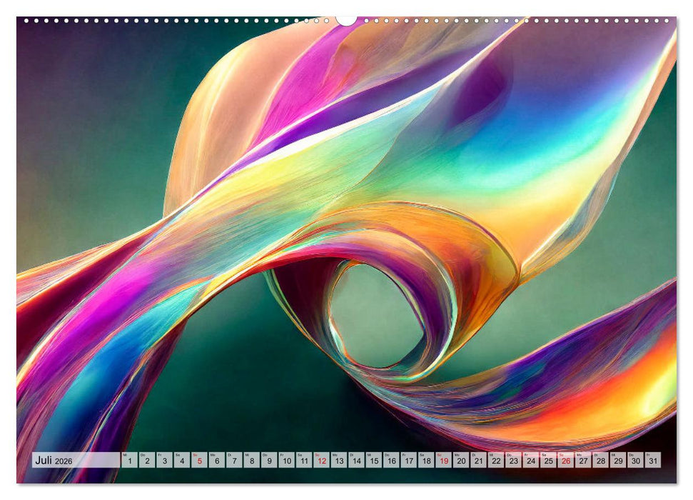 Fließende Formen (CALVENDO Premium Wandkalender 2026)