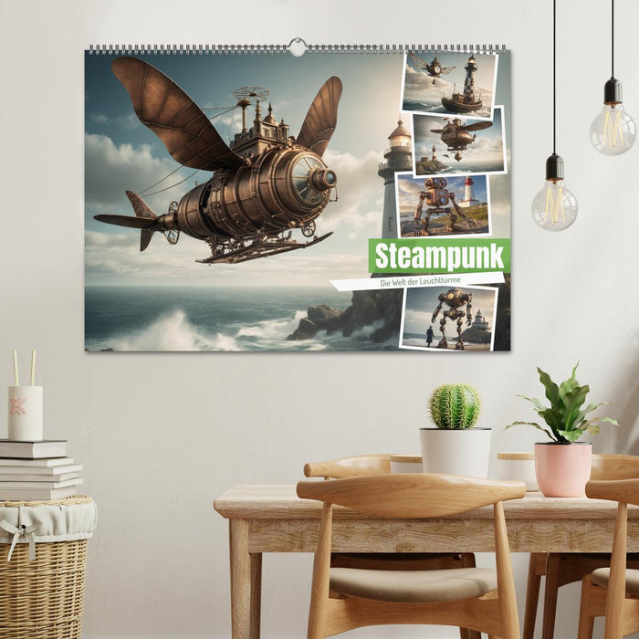 Steampunk - Die Welt der Leuchttürme (CALVENDO Wandkalender 2026)