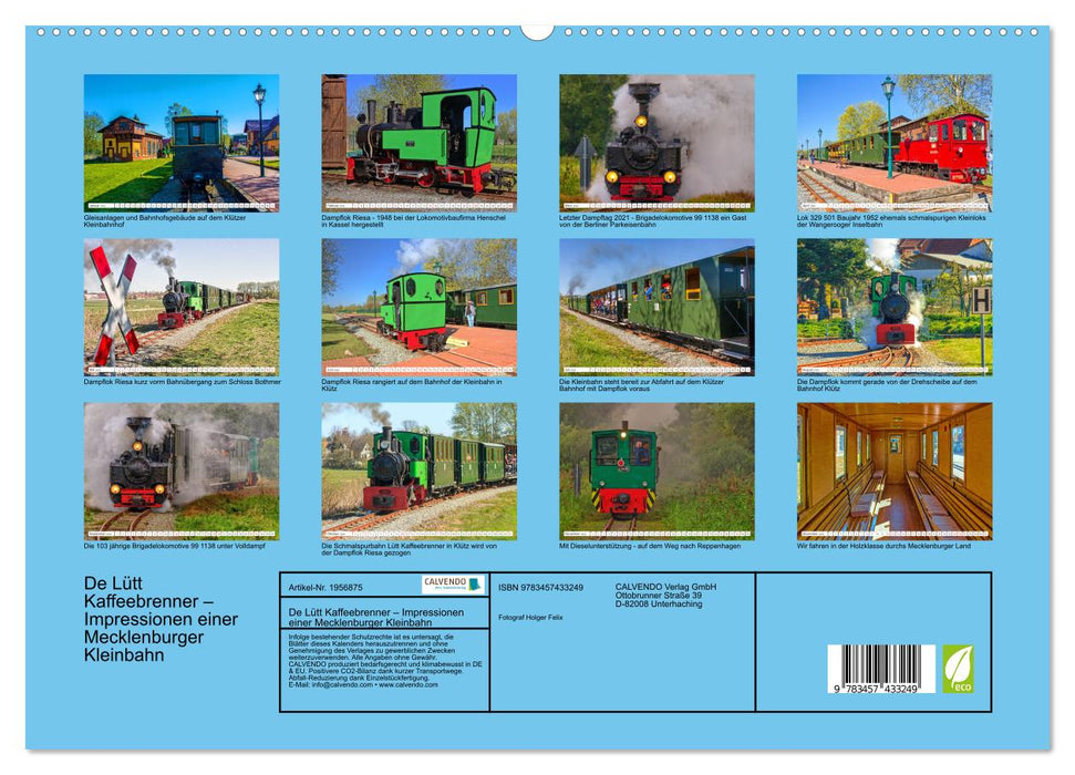 De Lütt Kaffeebrenner – Impressionen einer Mecklenburger Kleinbahn (CALVENDO Premium Wandkalender 2026)