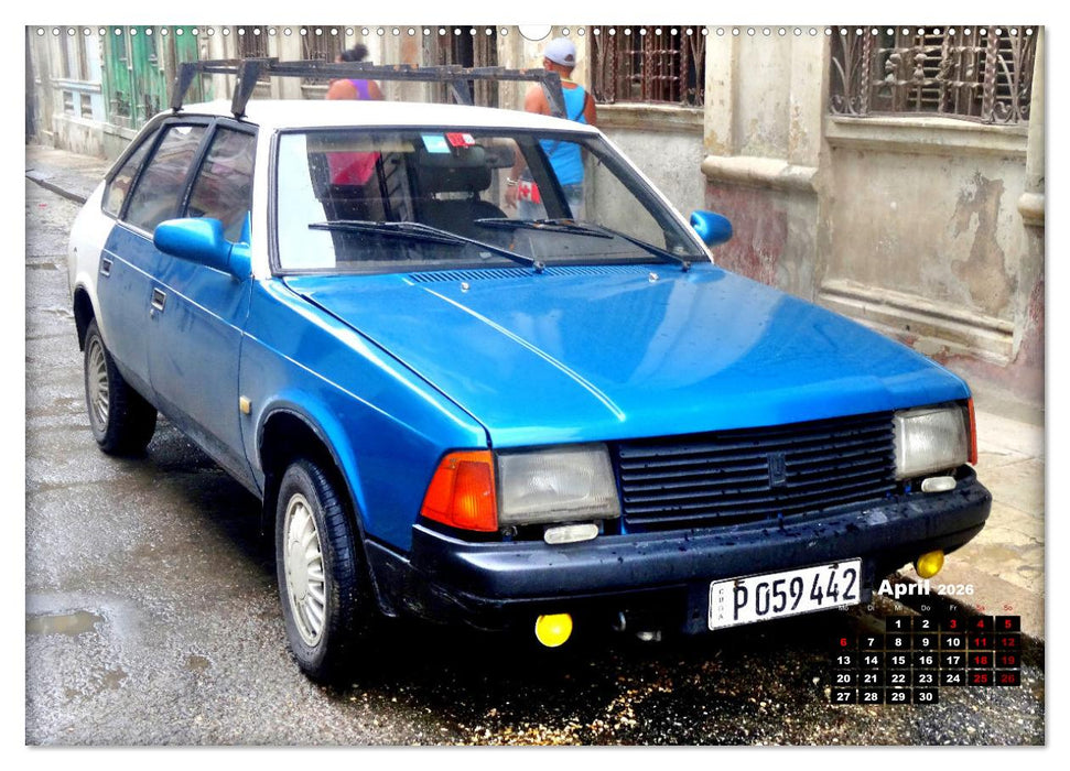 Moskwitsch-2141 - Ein russischer Oldtimer in Kuba (CALVENDO Premium Wandkalender 2026)