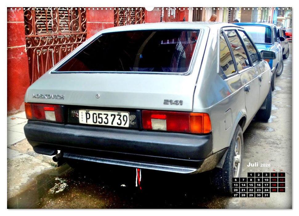 Moskwitsch-2141 - Ein russischer Oldtimer in Kuba (CALVENDO Premium Wandkalender 2026)