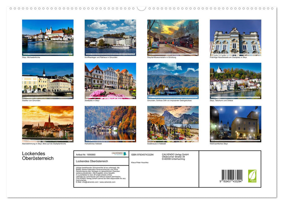 Lockendes Oberösterreich (CALVENDO Premium Wandkalender 2026)