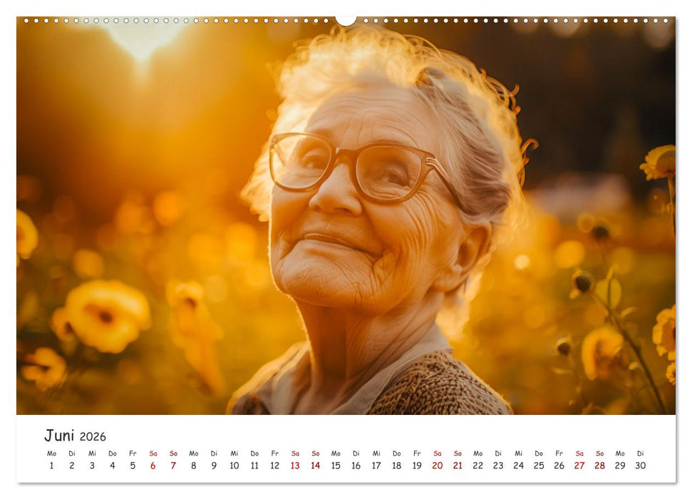 Die Sprache des Herzens - Lächeln als Ausdruck der Menschlichkeit durch eine KI in Szene gesetzt (CALVENDO Wandkalender 2026)