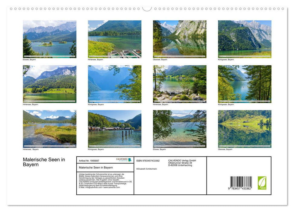 Malerische Seen in Bayern (CALVENDO Premium Wandkalender 2026)