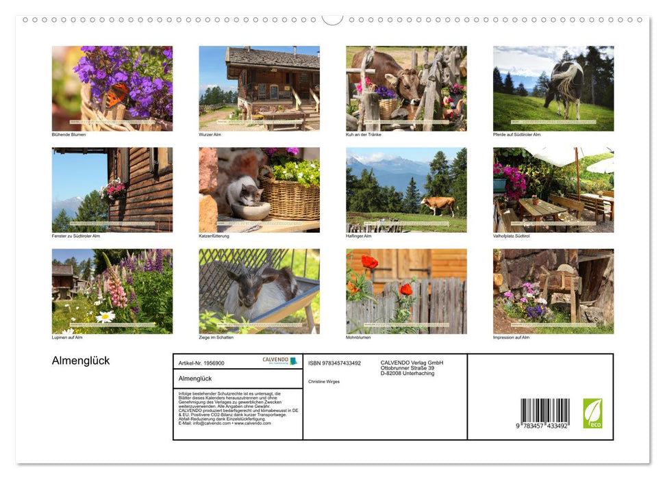 Almenglück (CALVENDO Premium Wandkalender 2026)