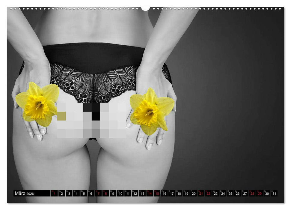 Erotik Art etwas Blumig POMBASTISCH (CALVENDO Premium Wandkalender 2026)