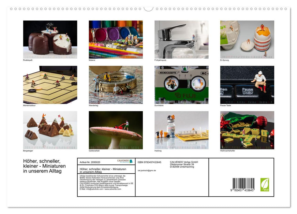 Höher, schneller, kleiner - Miniaturen in unserem Alltag (CALVENDO Premium Wandkalender 2026)