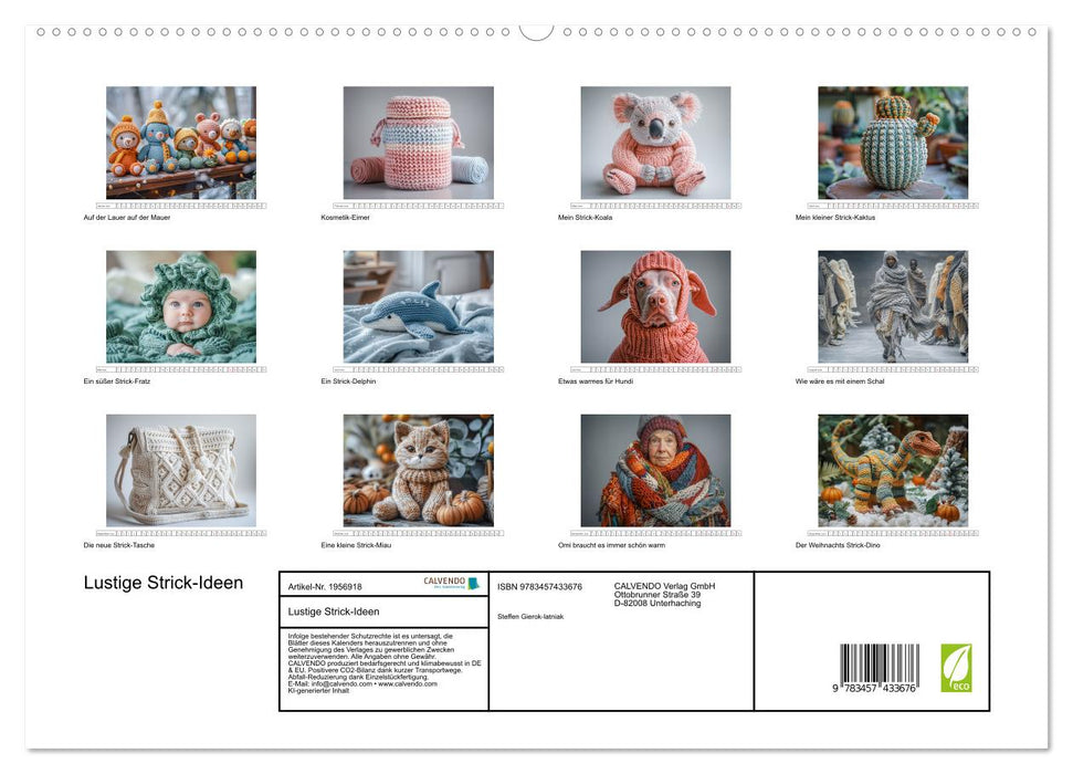 Lustige Strick-Ideen (CALVENDO Premium Wandkalender 2026)
