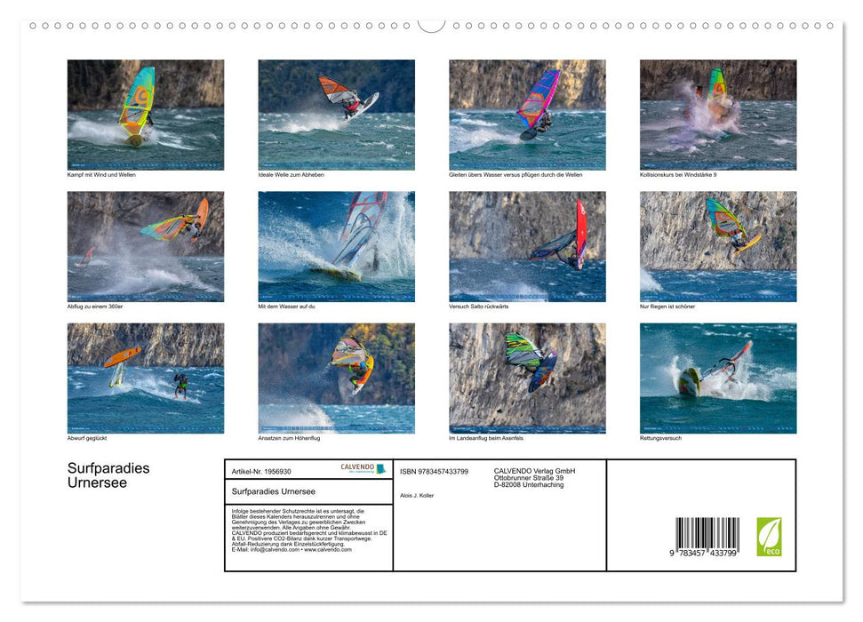 Surfparadies Urnersee (CALVENDO Premium Wandkalender 2026)