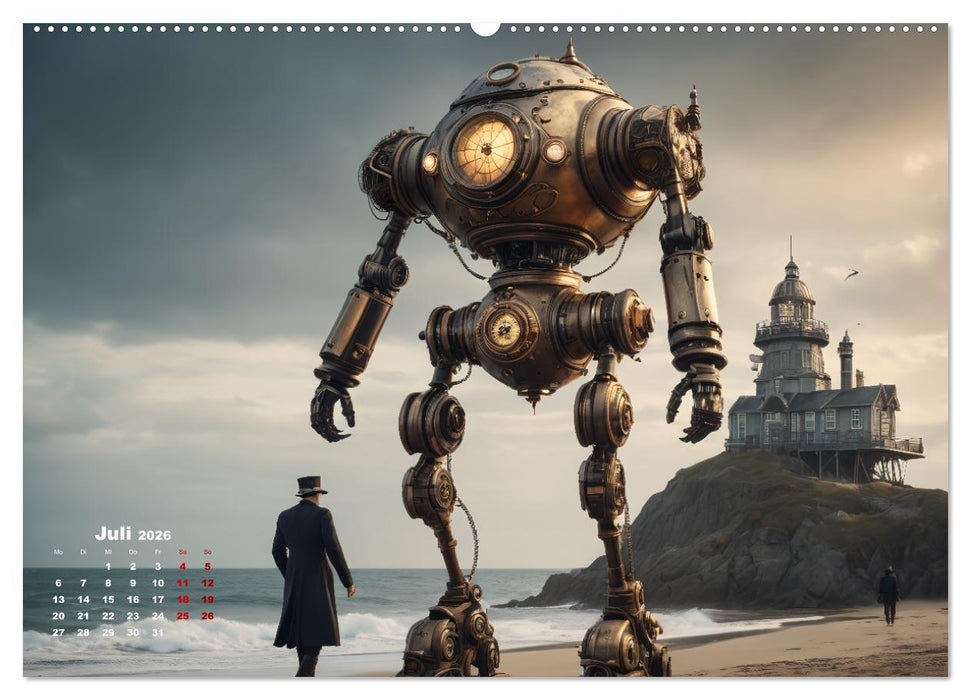 Steampunk - Die Welt der Leuchttürme (CALVENDO Premium Wandkalender 2026)