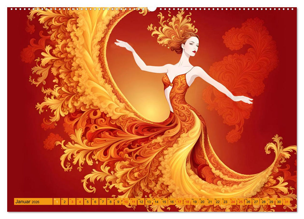 Wundervolle Tanzschwingungen (CALVENDO Wandkalender 2026)