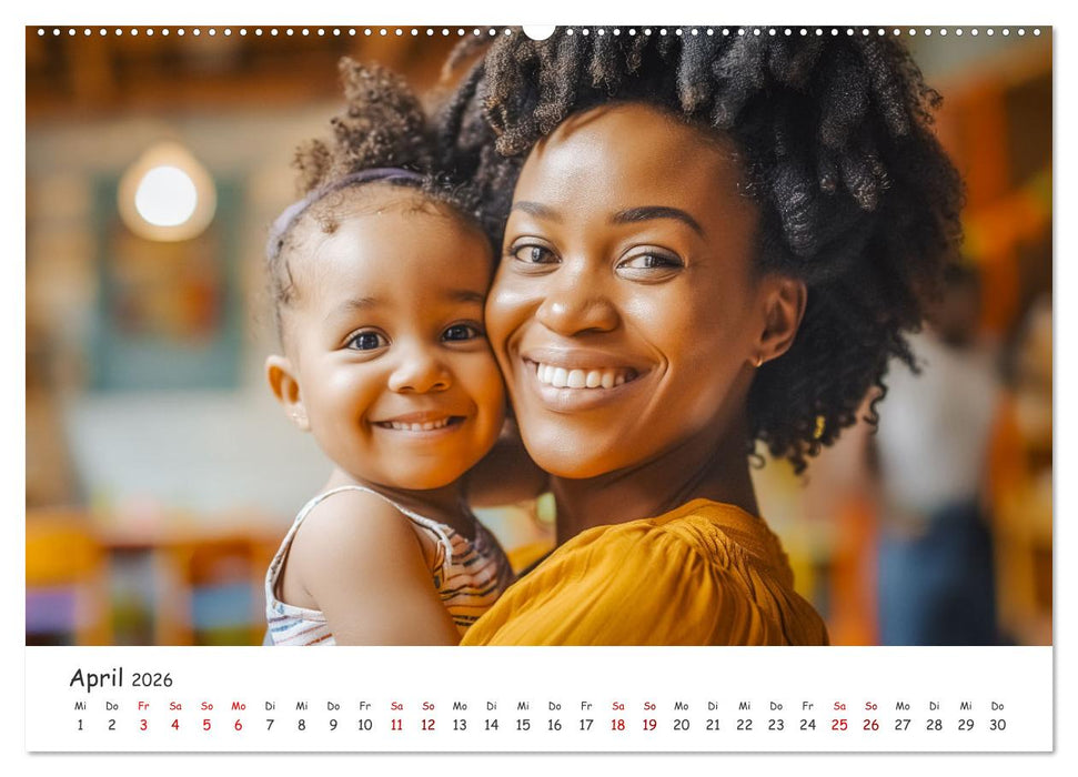 Die Sprache des Herzens - Lächeln als Ausdruck der Menschlichkeit durch eine KI in Szene gesetzt (CALVENDO Premium Wandkalender 2026)