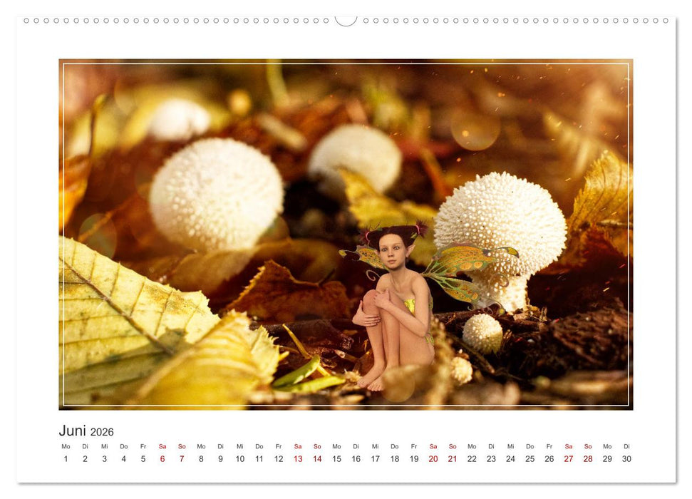 Pilze im Elfenwald (CALVENDO Premium Wandkalender 2026)