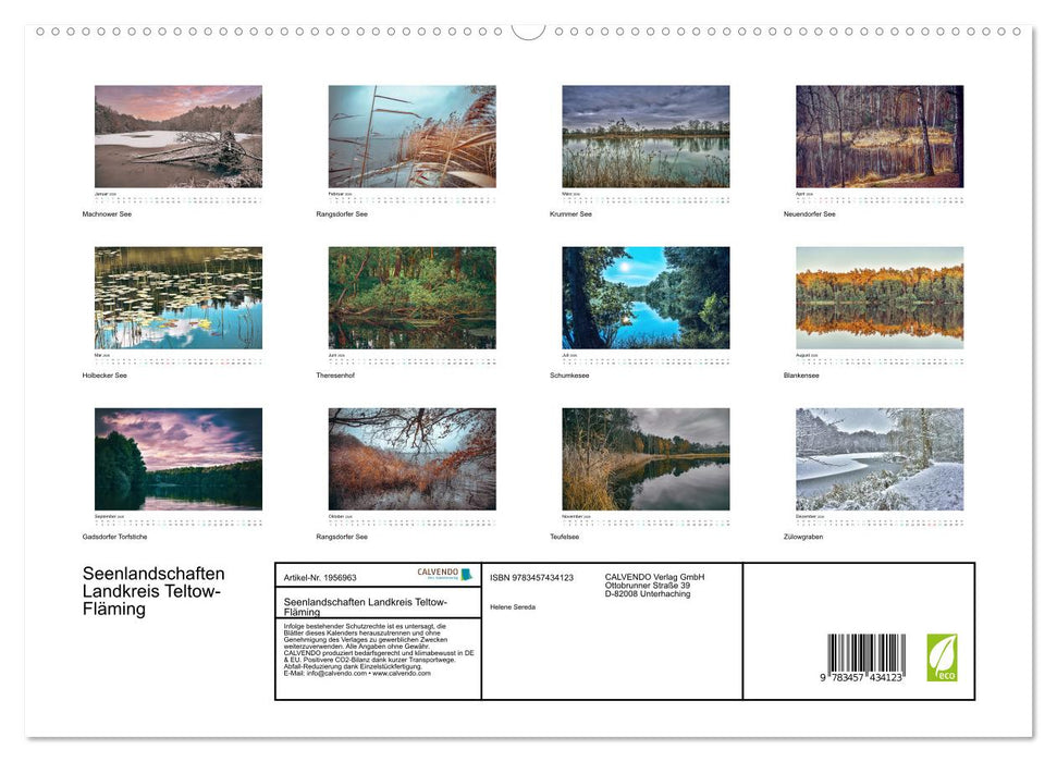 Seenlandschaften Landkreis Teltow-Fläming (CALVENDO Premium Wandkalender 2026)