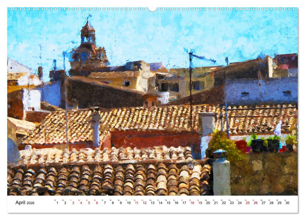 Zauberhaftes Mallorca - Gemalte Eindrücke der Insel (CALVENDO Premium Wandkalender 2026)