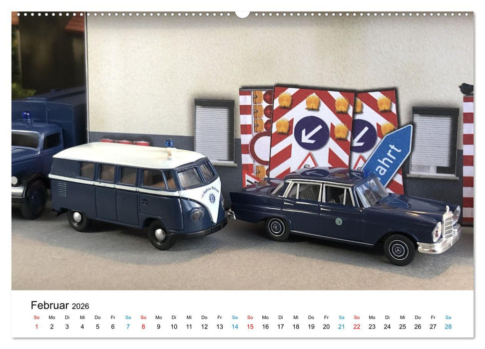 Polizeimodelle im Einsatz (CALVENDO Premium Wandkalender 2026)