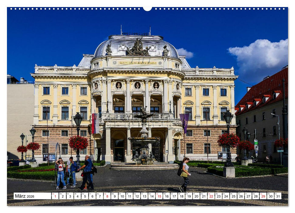 Bratislava die slowakische Schönheit (CALVENDO Premium Wandkalender 2026)