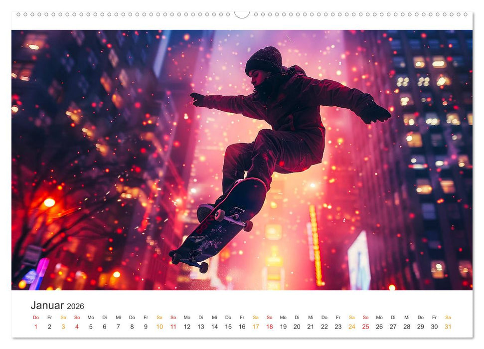 Skateboarding - tolle Momente (CALVENDO Premium Wandkalender 2026)