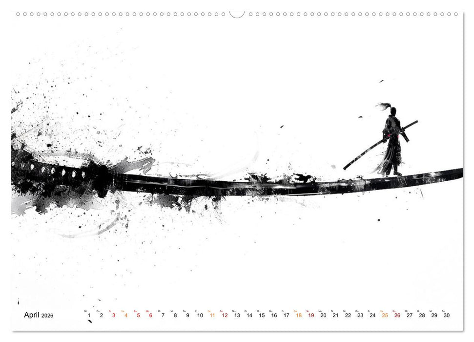 Samurai Illustrationen (CALVENDO Wandkalender 2026)