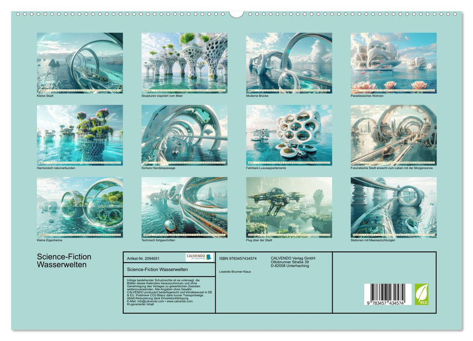 Science-Fiction Wasserwelten (CALVENDO Premium Wandkalender 2026)