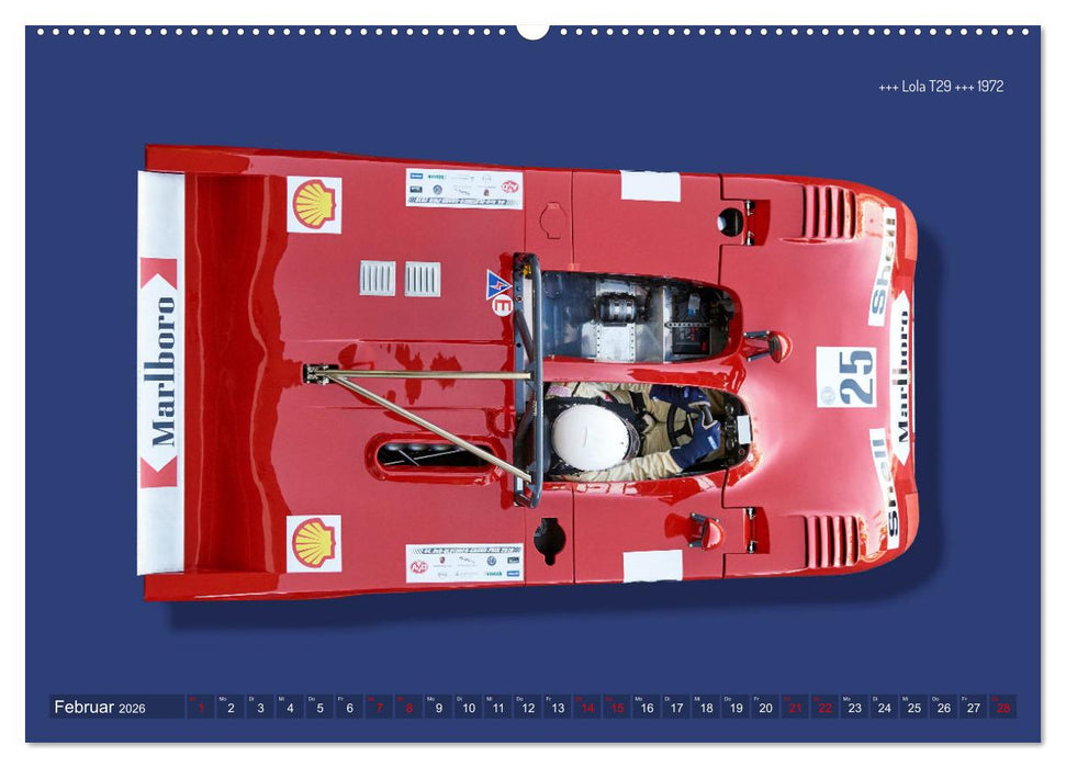 Legenden des Rennsports Historic Sports Cars 1960-1975 (CALVENDO Premium Wandkalender 2026)