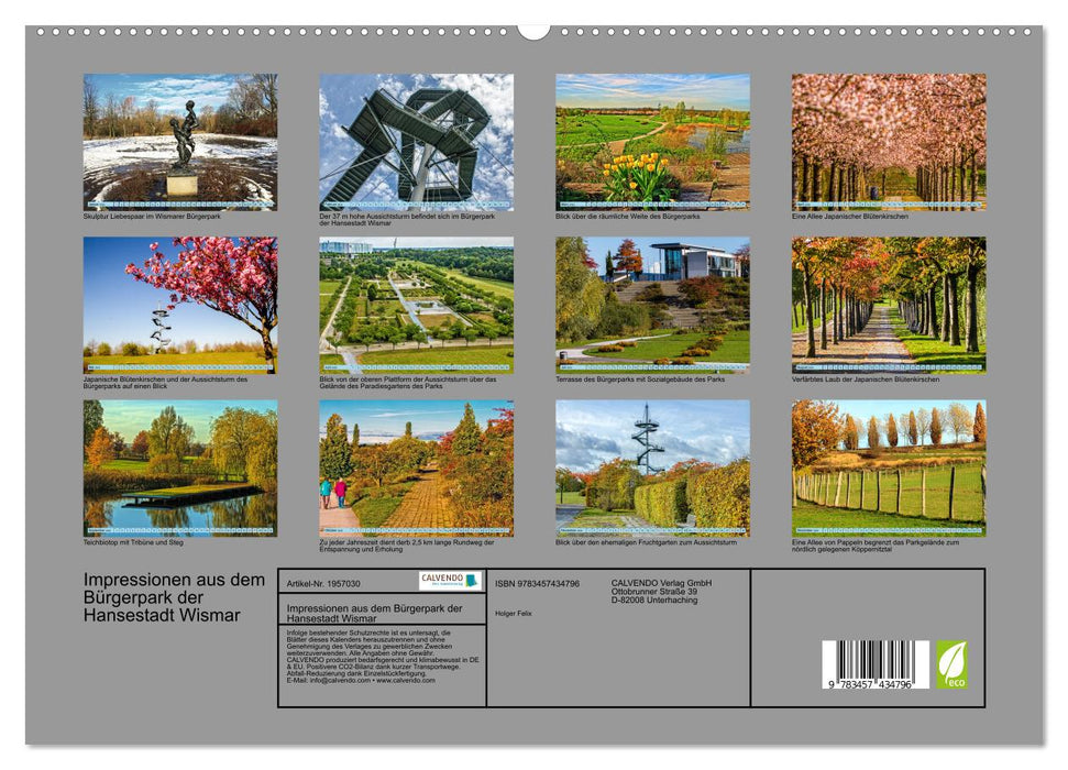 Impressionen aus dem Bürgerpark der Hansestadt Wismar (CALVENDO Premium Wandkalender 2026)