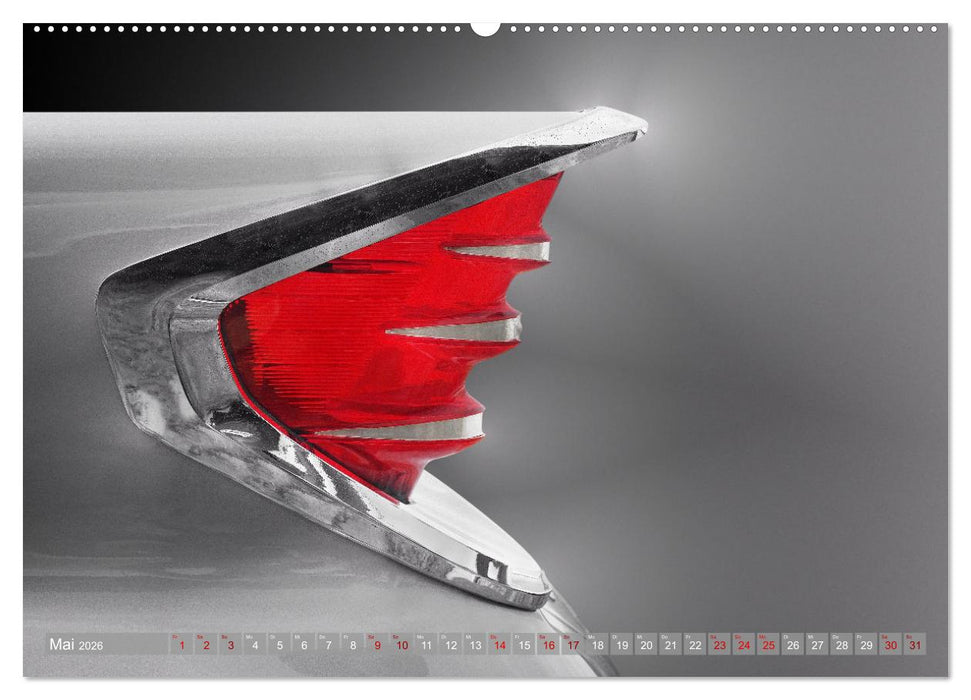 US Autoklassiker 1950er bis 1970er Details (CALVENDO Premium Wandkalender 2026)