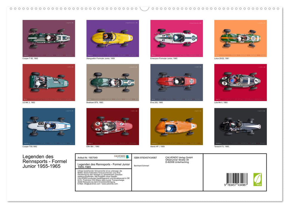 Legenden des Rennsports - Formel Junior 1955-1965 (CALVENDO Premium Wandkalender 2026)