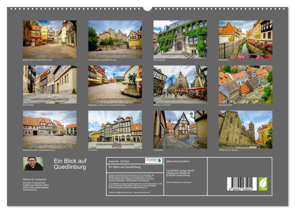 Ein Blick auf Quedlinburg (CALVENDO Premium Wandkalender 2026)