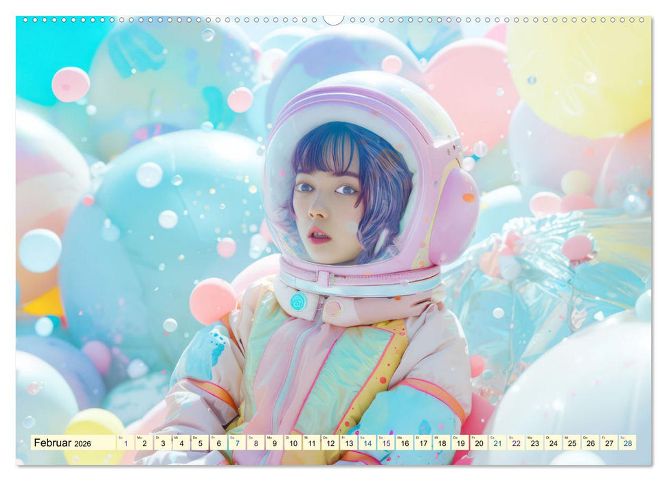 Figuren in einer bunten Welt - Im Anime-Stil (CALVENDO Premium Wandkalender 2026)