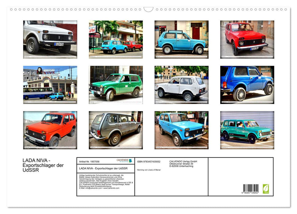 LADA NIVA - Exportschlager der UdSSR (CALVENDO Wandkalender 2026)